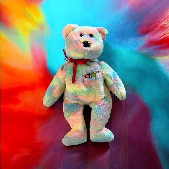 Ty Beanie Baby 'Bidder' the EBAY Bear (8.5 inch) -Been sealed in Box - Picture 1 of 8